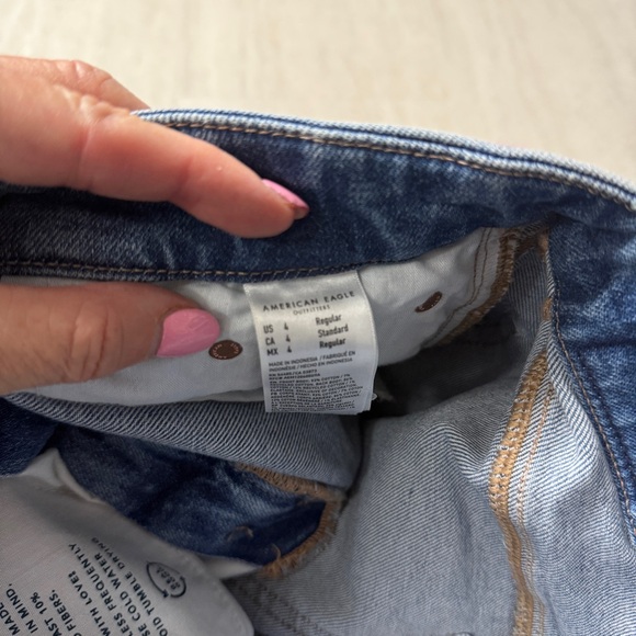 American Eagle jeans strigid curvy super high-waist baggy straight jean - Picture 8 of 12